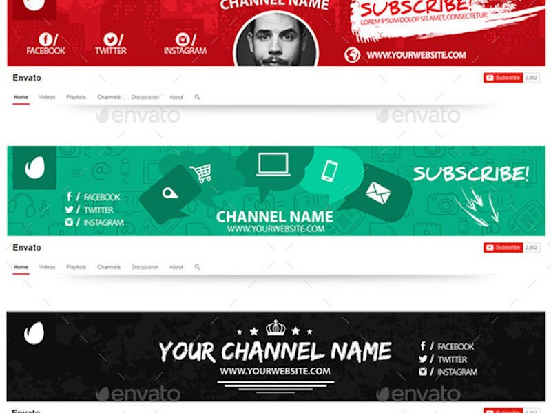 10 Multipurpose YouTube Channel Art Best Designers